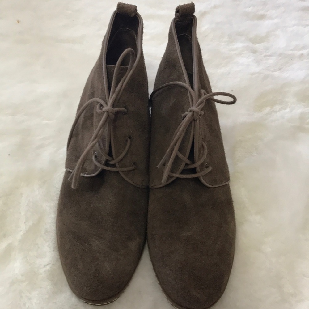 Franco Sarto Brown Suede Wedges